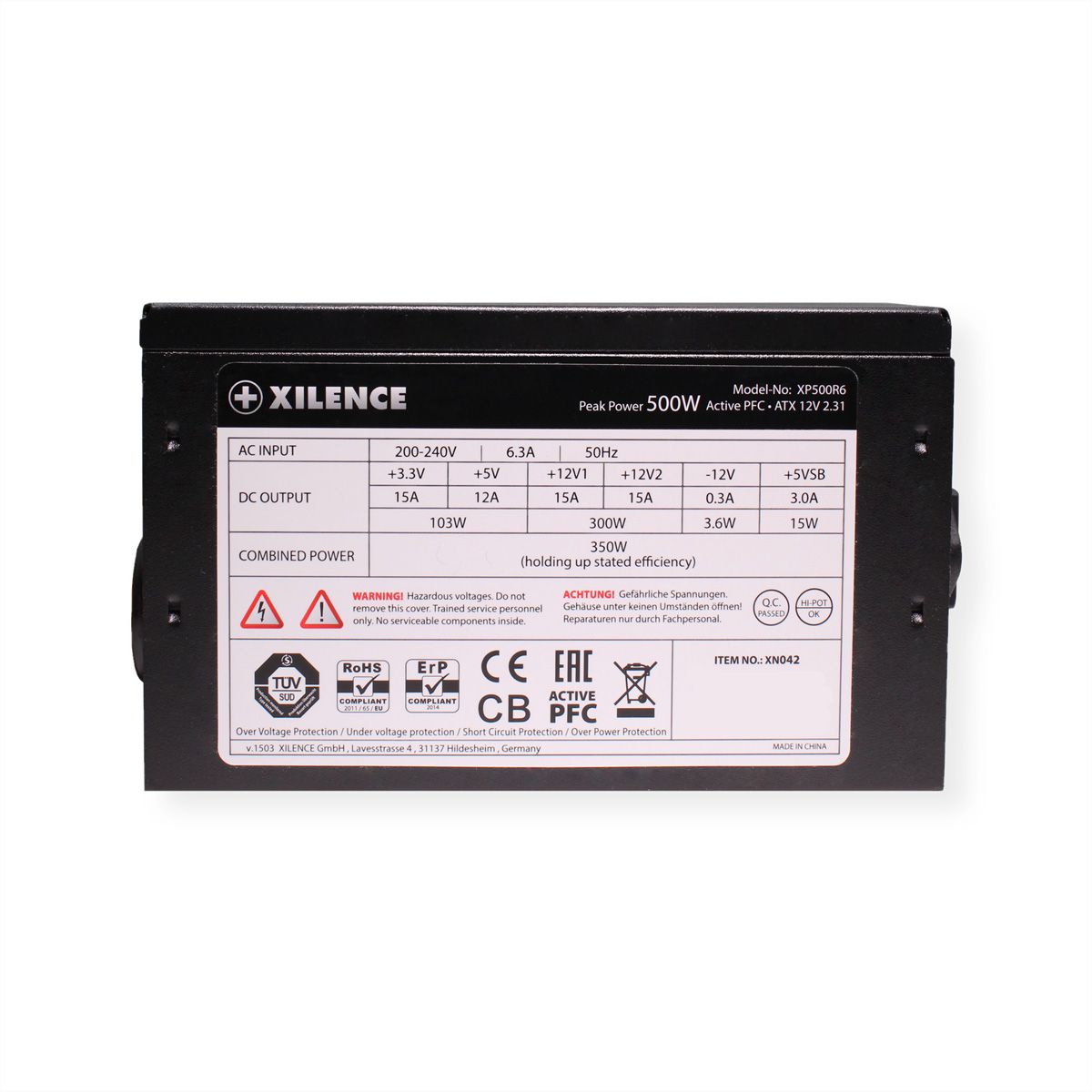 Xilence XP500R6 Alimentation PC, 500W Peak Power, ATX