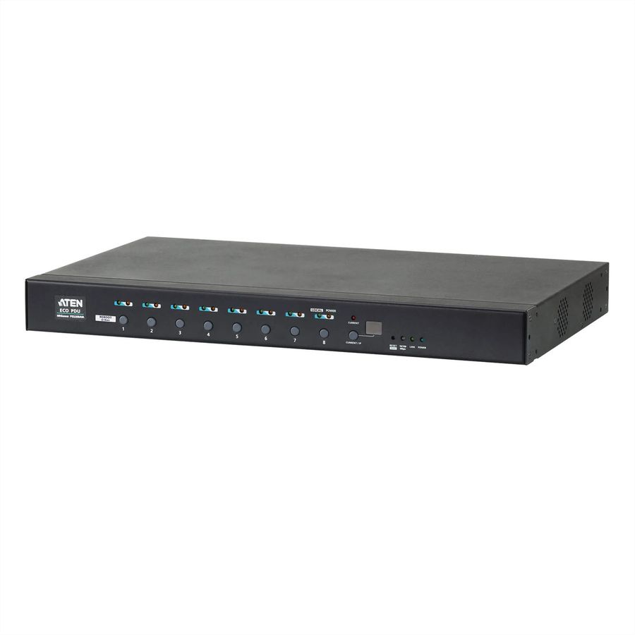ATEN  PE6208AV Unité PDU 1U éco à 8 prises de sortie, 8xC13 16A