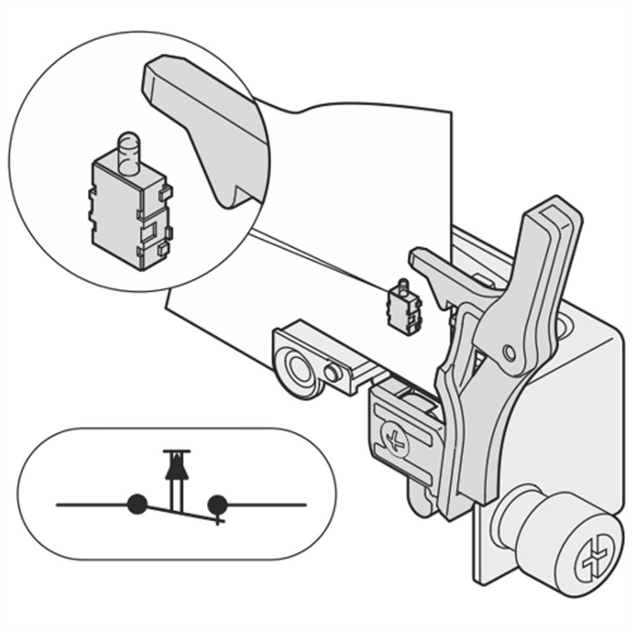 Microrupteur SCHROFF pour AMC Carrier Mechanics, normalement fermé