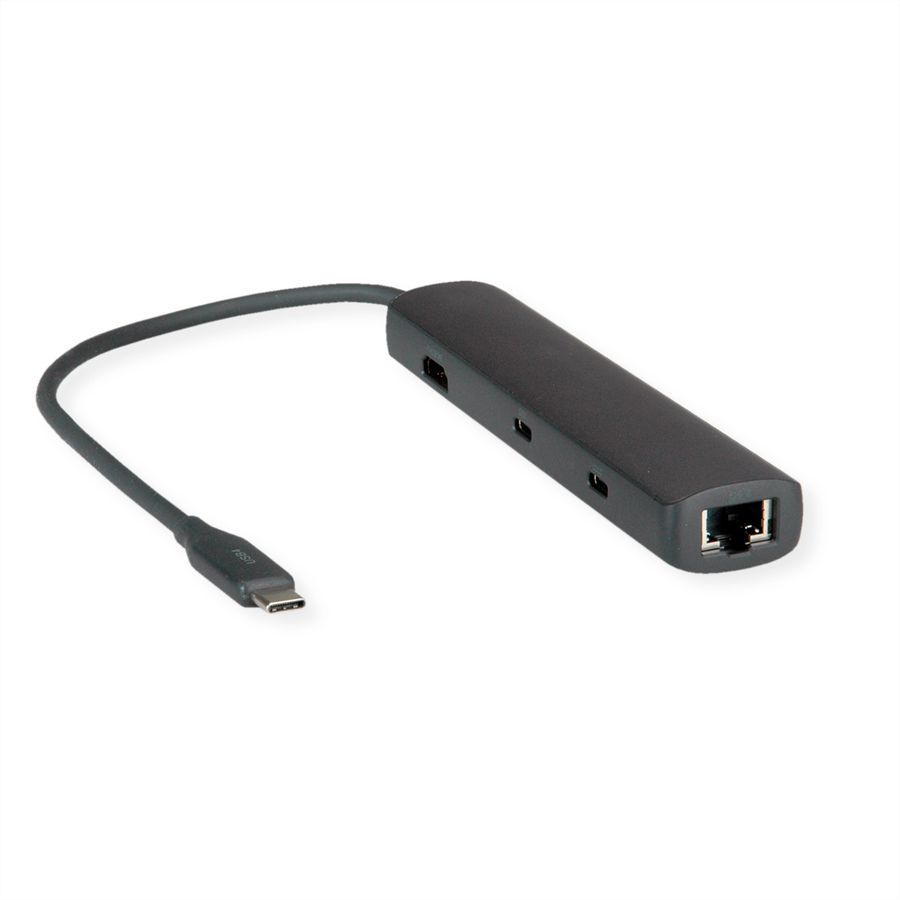 ROLINE Station d'accueil USB type C, HDMI 8K30, 3x USB3.2 Gen2 (2xA + 1xC), 1x PD, 1x 2,5GigaEth
