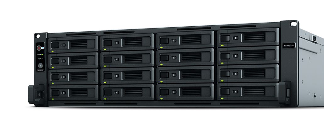 Synology RackStation RS4021XS+ serveur de stockage Rack (3 U) Ethernet/LAN Noir D-1541