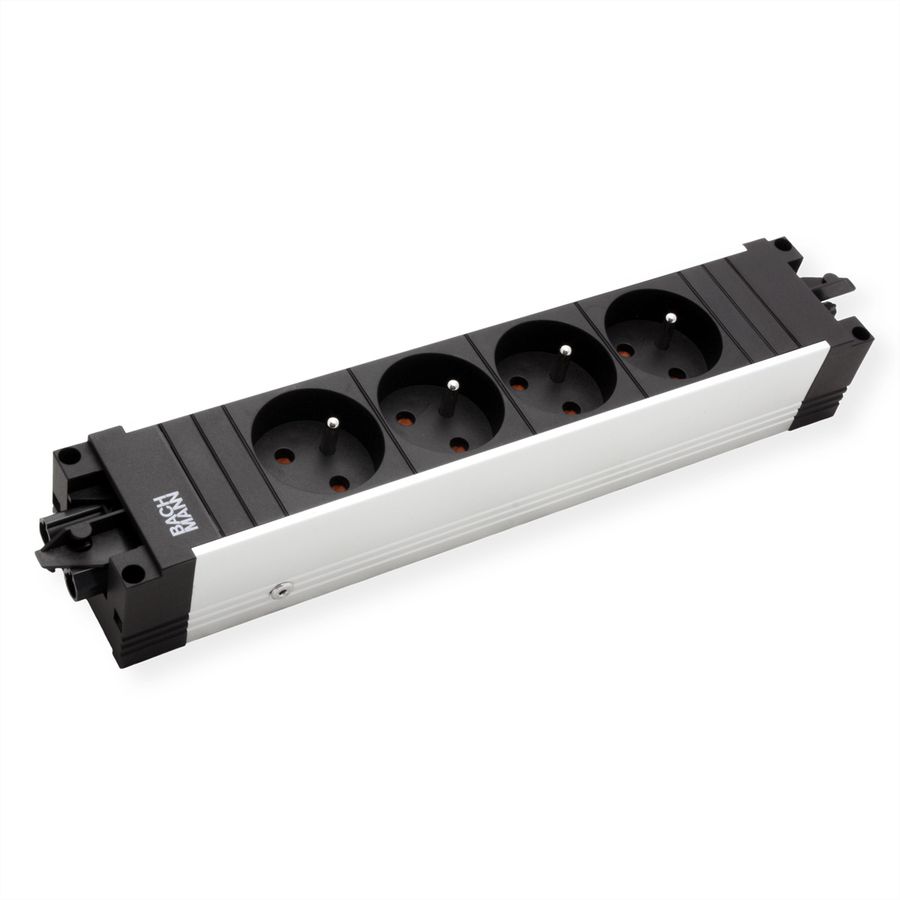BACHMANN STEP ALU 4xUTE 35° GST18, Prise CEE 32A bleue, mesure