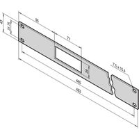 SCHROFF 19" Face avant pour thermostat avec affichage digital, 1 U, 2,5 mm, Al, anodisé