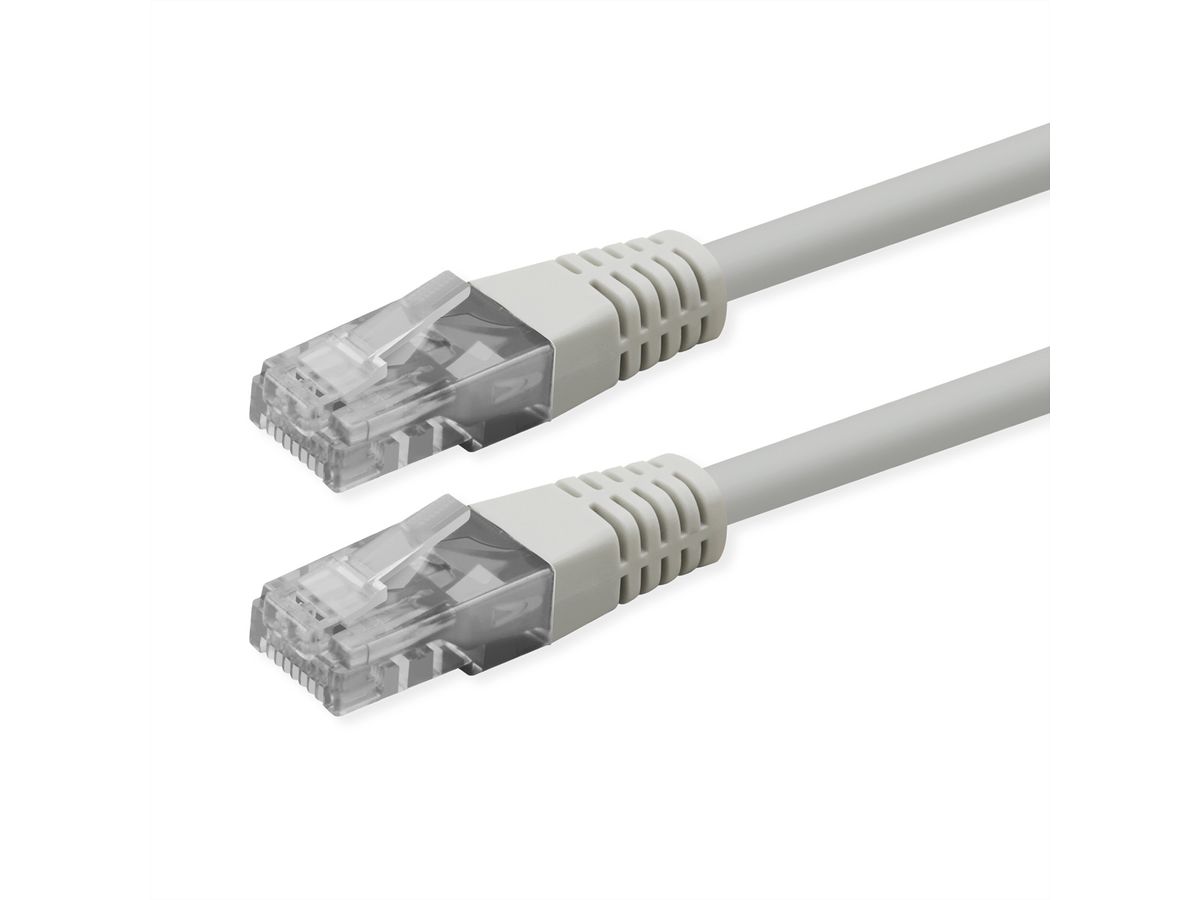 ROLINE Cordon Cat.6 (Classe E), UTP, PoE, blanc, 0,5 m