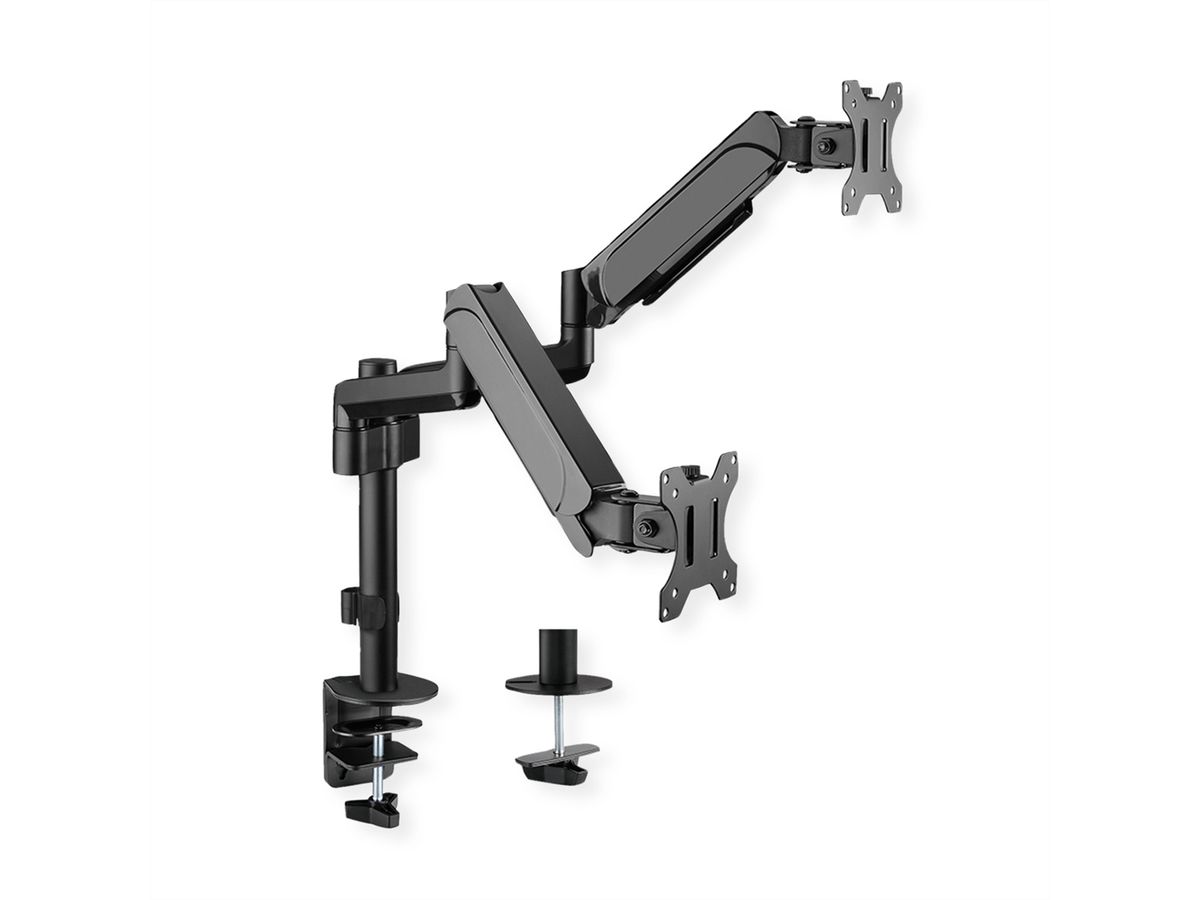 VALUE Bras double LCD, 5 articulations, fixation sur table