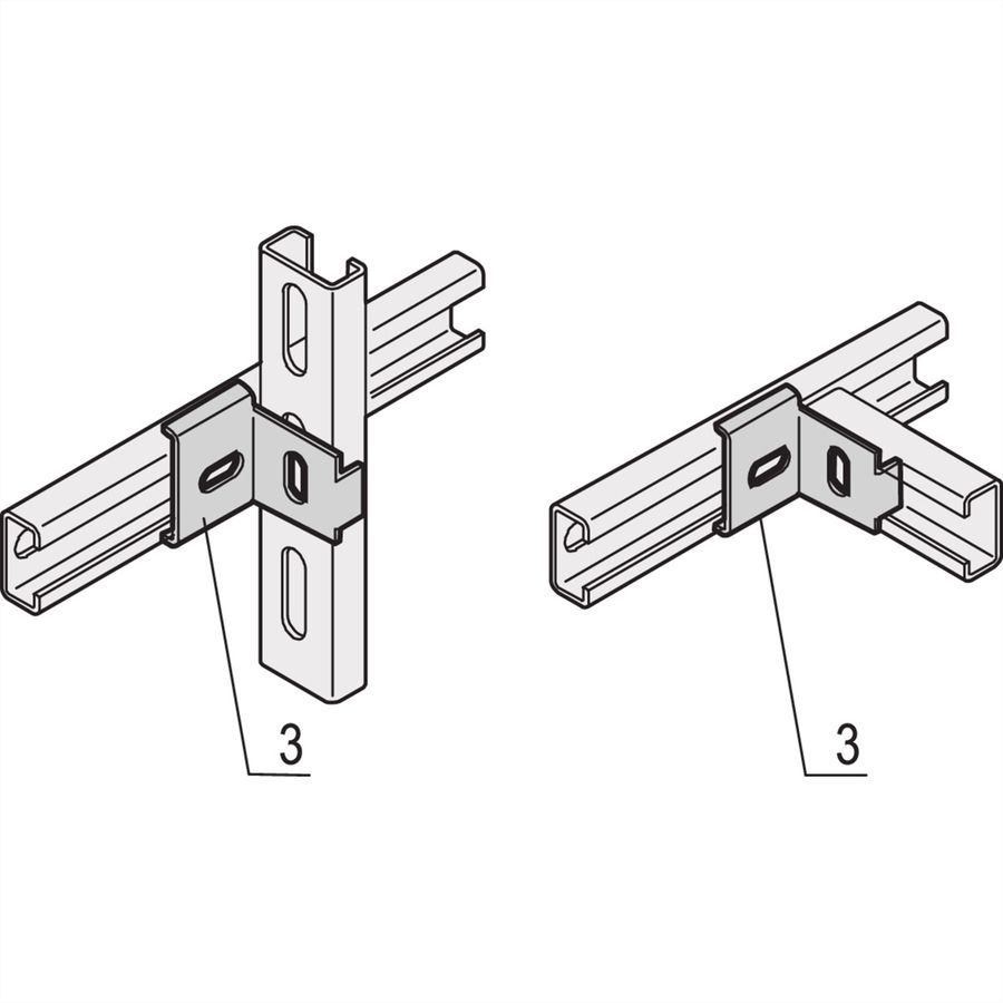 SCHROFF Eurorack C-Rail Support combiné