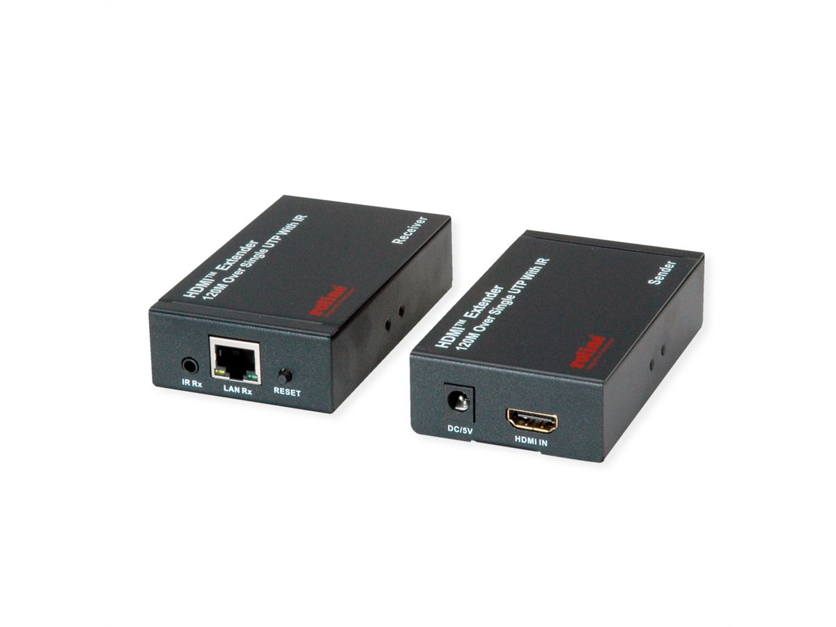ROLINE Prolongateur HDMI via IP, 1080P, 120m, avec IR