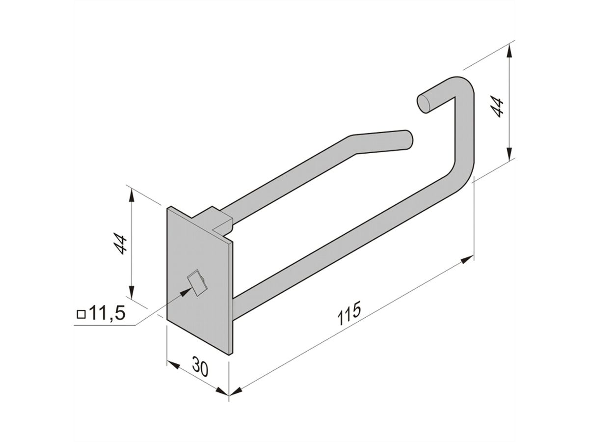 Oeillet de câble SCHROFF, acier, 30W 115D