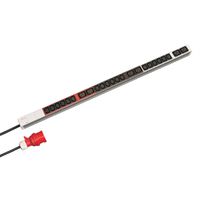 Bâti de prises SCHROFF, IEC, triphasé, 16 A, IEC 60309 Fiche, 18 x IEC C13 / 6 x IEC C19