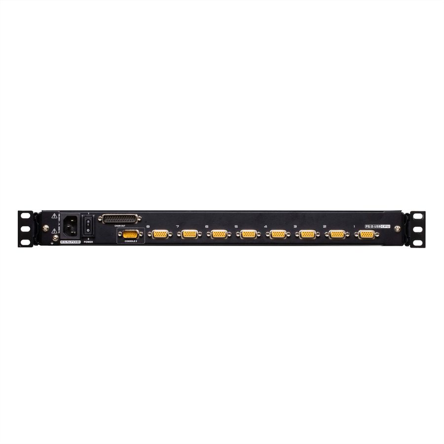 ATEN CL5708MW Commutateur KVM VGA LCD 43cm large à un seul rail PS/2-USB 8 ports , FR-Layout