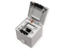 METZ CONNECT Boîtier apparent pour module IP44 , Couvercle rabattable + serrure, 2 ports non équipés , gris