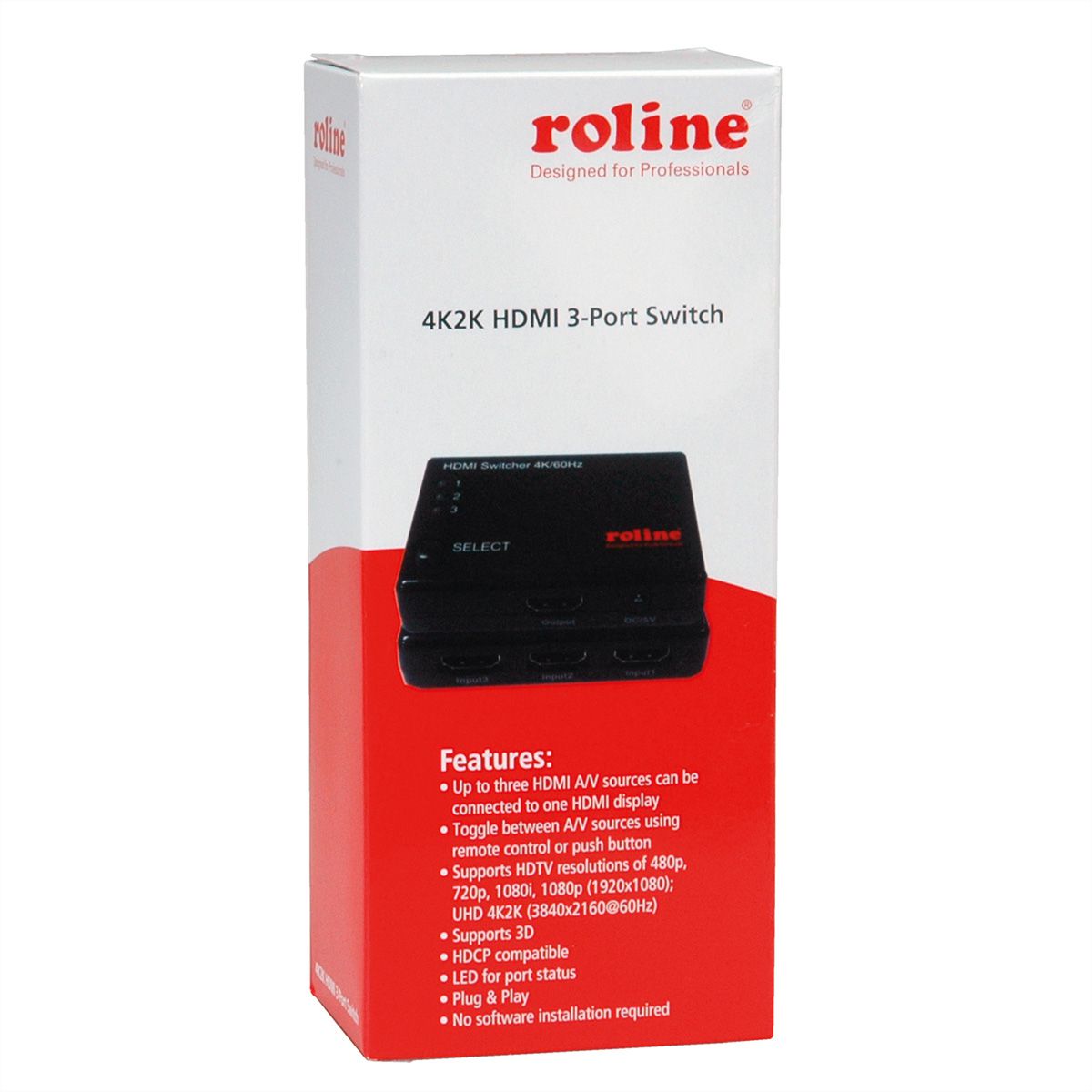 ROLINE Switch HDMI 4K 3 ports