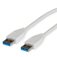 VALUE Câble USB 3.2 Gen 1 Type A-A, blanc, 3 m