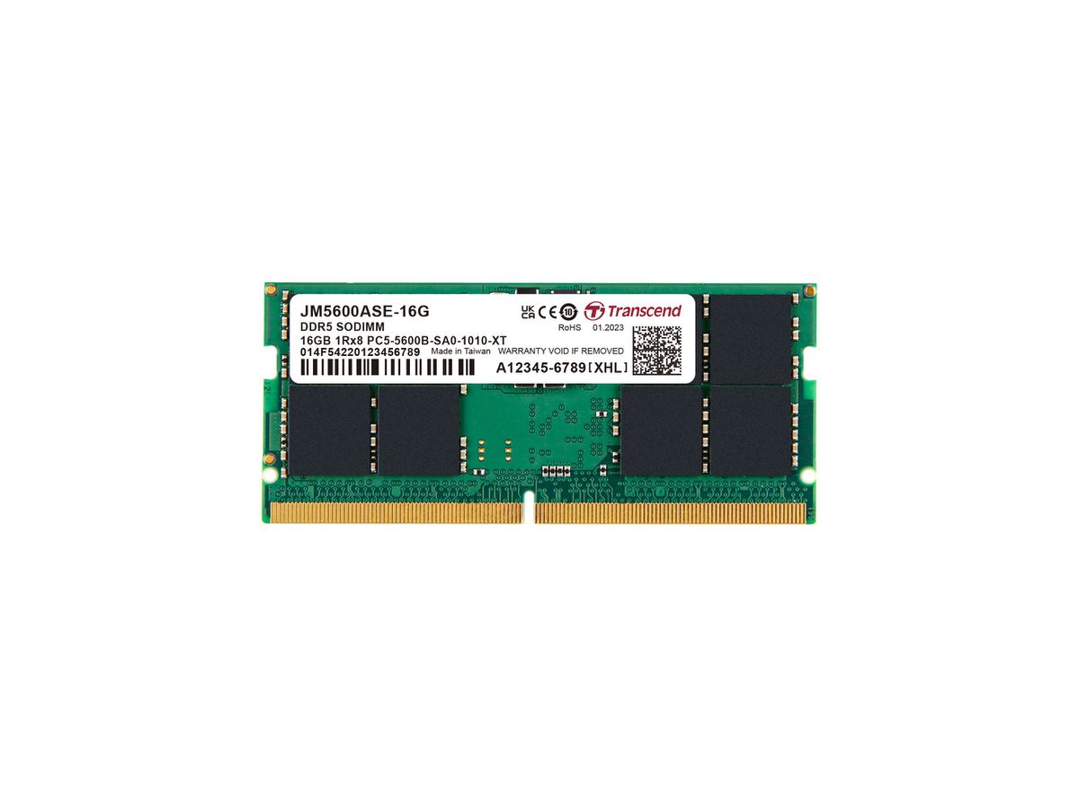 Transcend JetRam JM5600ASE-16G module de mémoire 16 Go 1 x 16 Go DDR5 5600 MHz