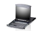 ATEN KL1508AN Commutateur KVM LCD 48cm Multi-Interface Cat 5 à 8 ports, FR-Layout