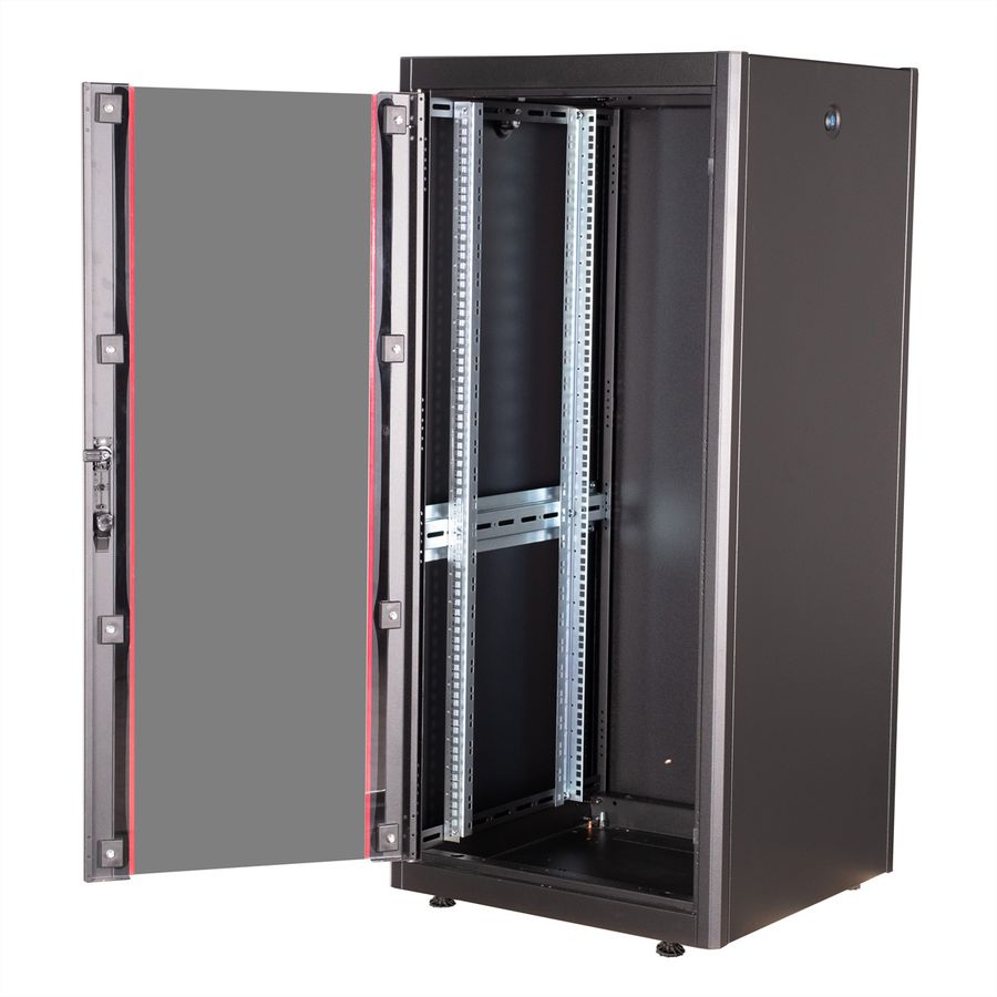ROLINE 19" Baie réseau Basic 26U, 600x800 LxP Porte verre noir