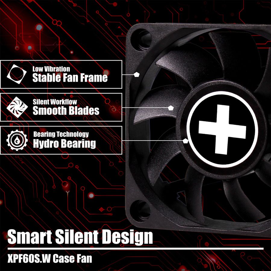 Xilence XPF60S.W Ventilateur de boîtier 60mm, 3PIN, White Box