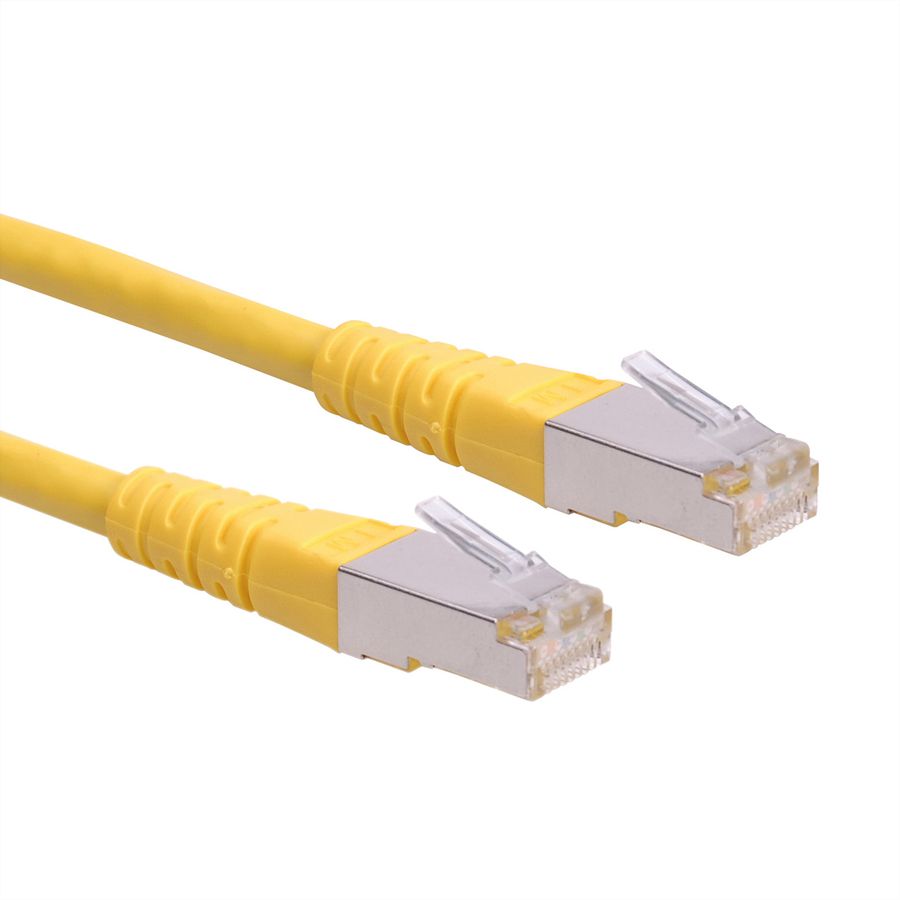 Cordon Cat.6 (Classe E) F/UTP AWG26, jaune, 2 m