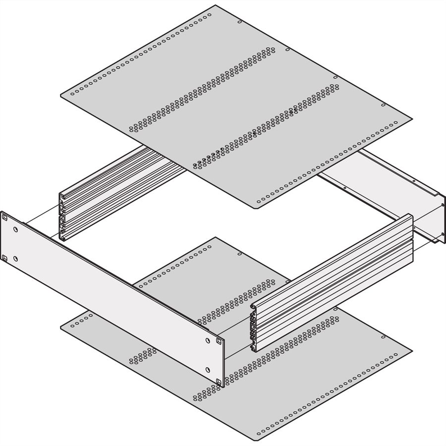Plaque de recouvrement MultipacPRO SCHROFF pour montage horizontal des tableaux européens, 280 mm