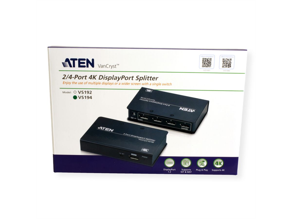 ATEN VS194 Splitter DisplayPort 4K à 4 ports