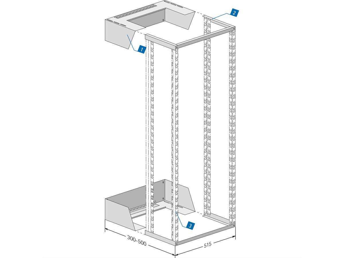 APRANET Rack mural 19", ouvert