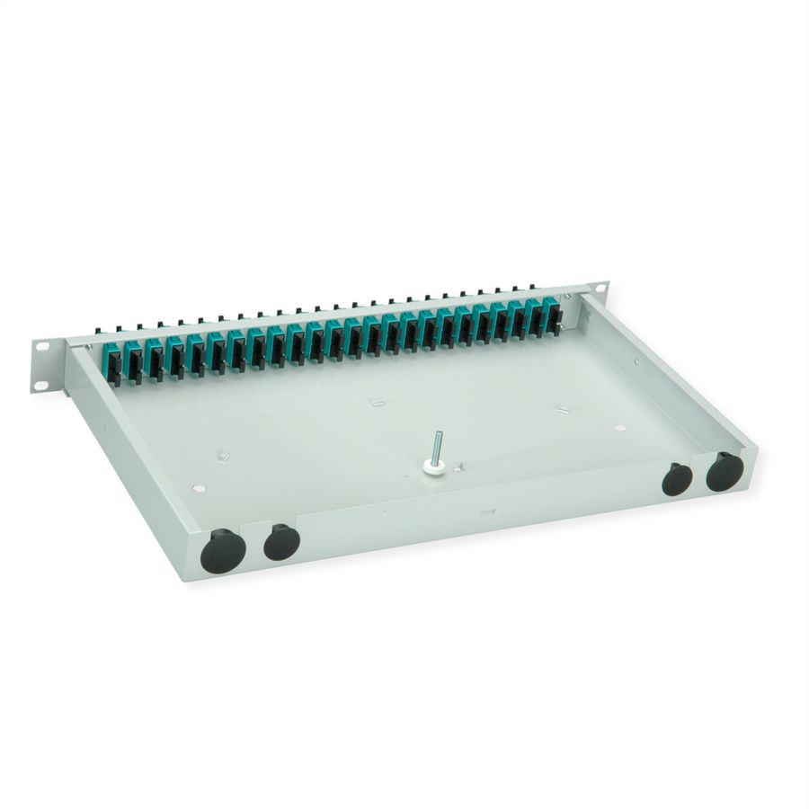 TELEGÄRTNER BASIS eco Panneau fibre optique, 24x SC Duplex, turquoise, OM3