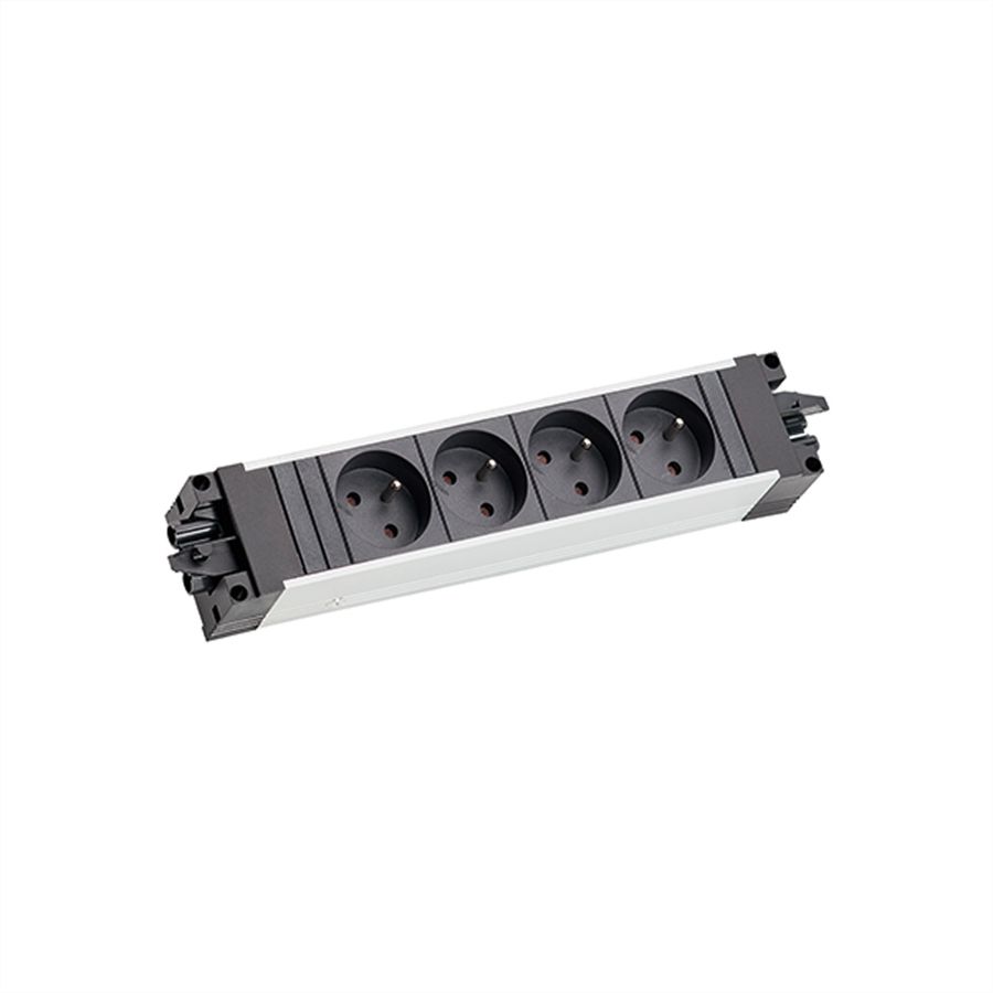 BACHMANN STEP ALU 6xUTE 35° GST18, Prise CEE 32A bleue, mesure