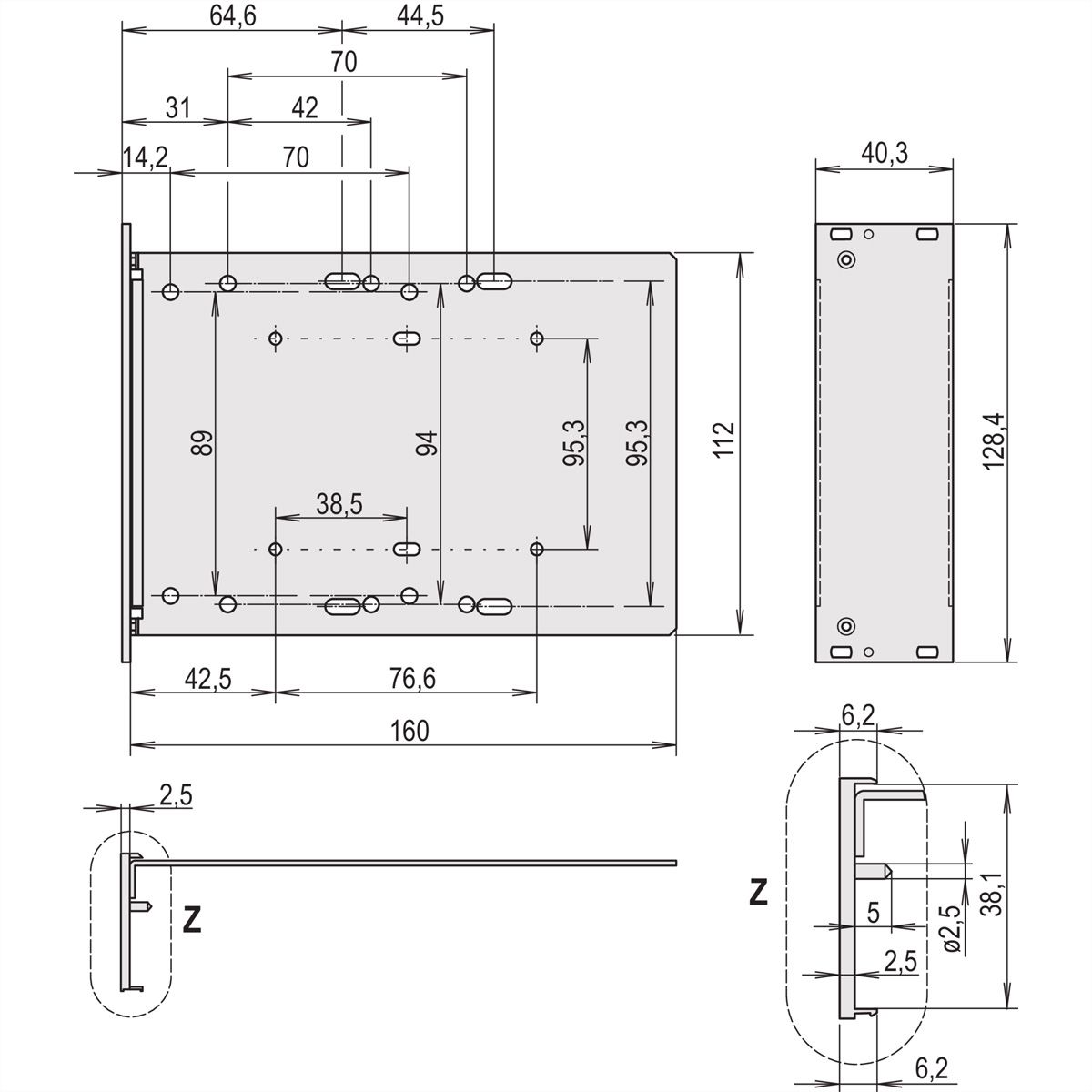 Module CPCI SCHROFF pour unité d'entraînement HD 1 × 3,5", 3 U vertical, avec face avant