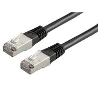 Cordon VALUE Cat.6 (Classe E) S/FTP (PiMF), noir, 0,5 m