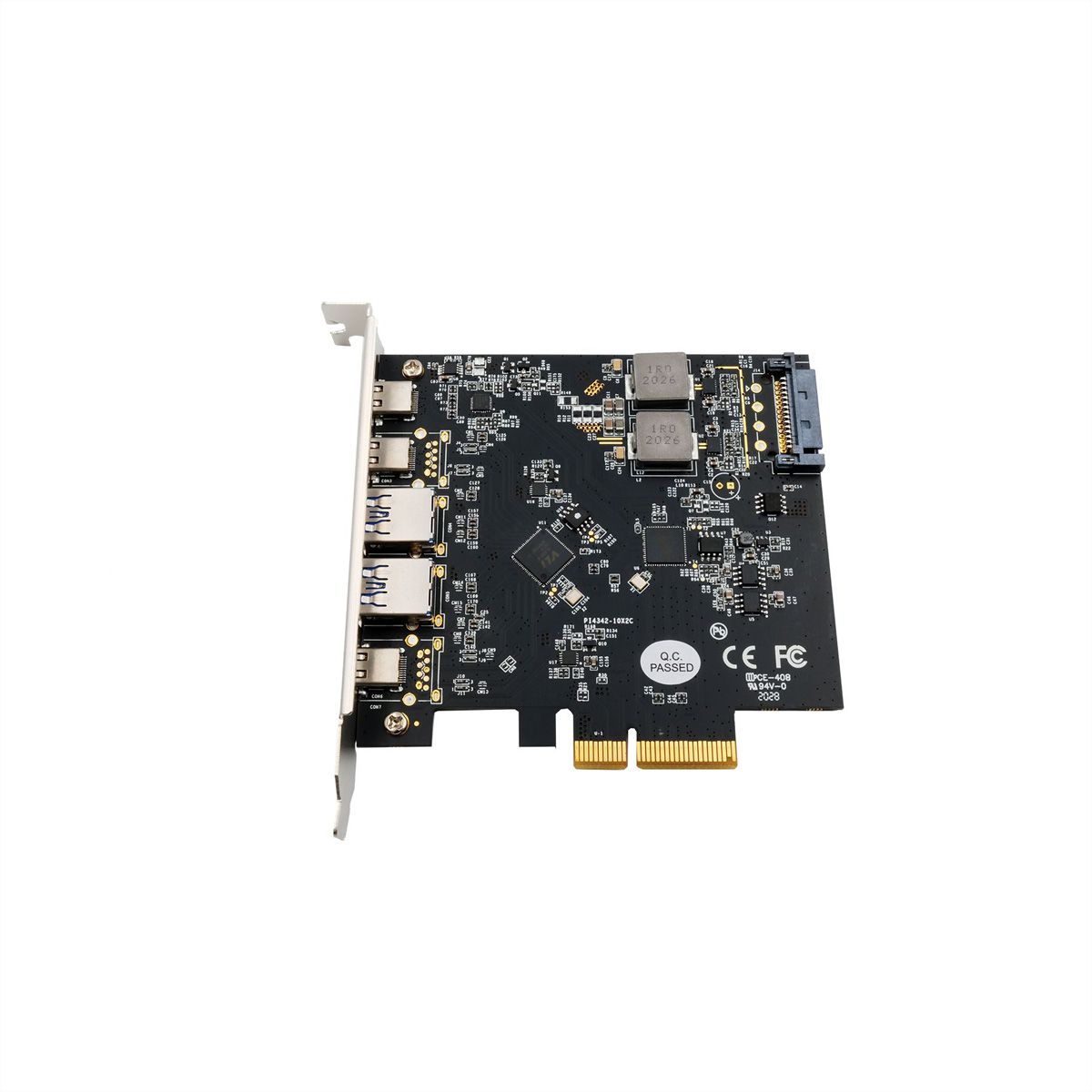 EXSYS EX-12007 Carte USB 3.2 Gen2 PCIe, 3 ports type C, 2 ports type A