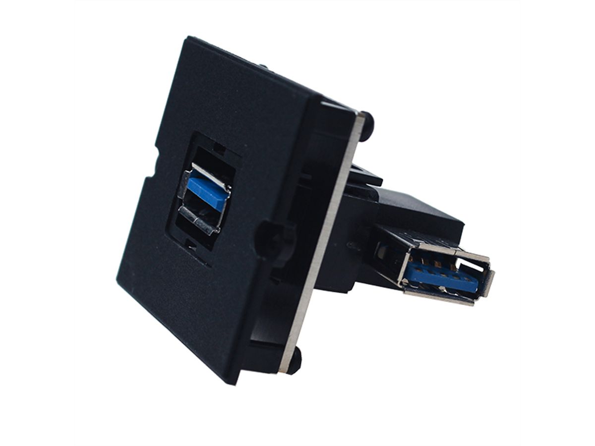 BACHMANN Cadre 1xUSB 3.0, Sortie sur côté à 90°