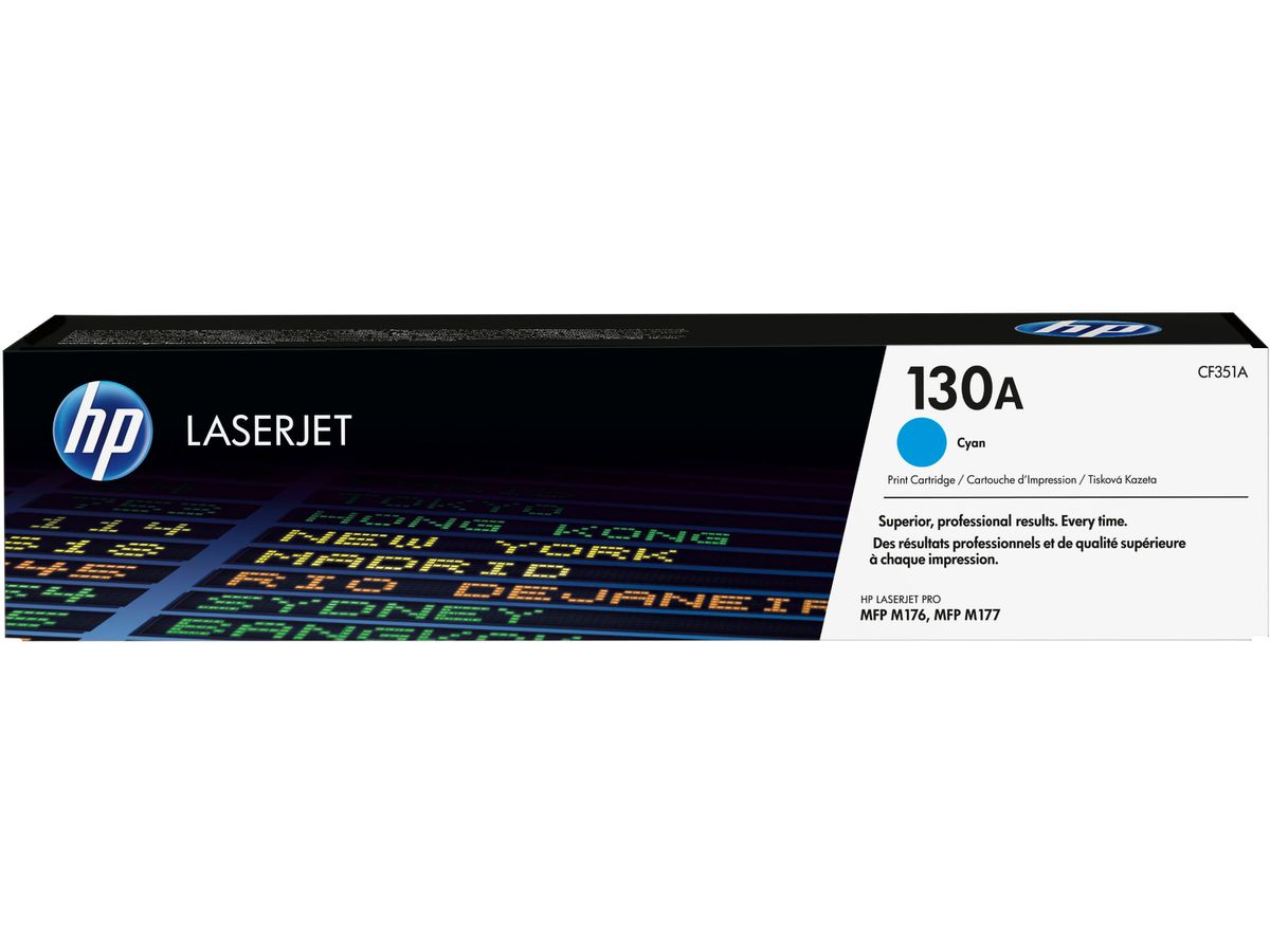 HP Cartouche de toner cyan d'origine LaserJet 130A