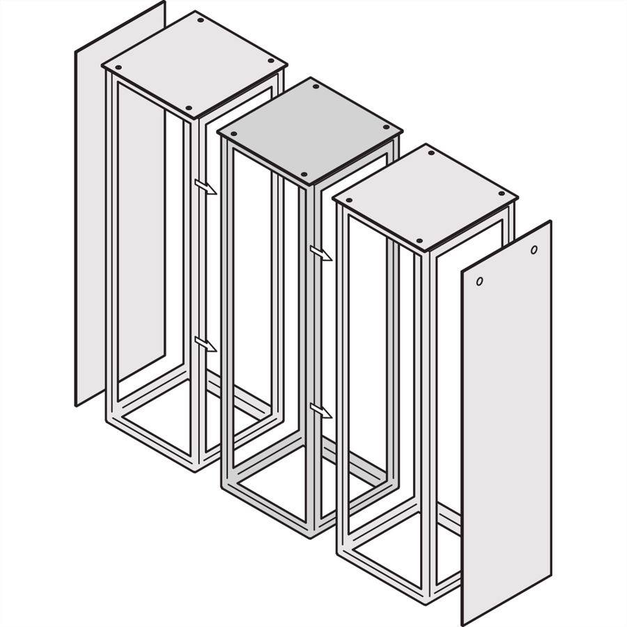 Kit de montage latéral SCHROFF pour Varistar, IP 55, avec joint d'étanchéité