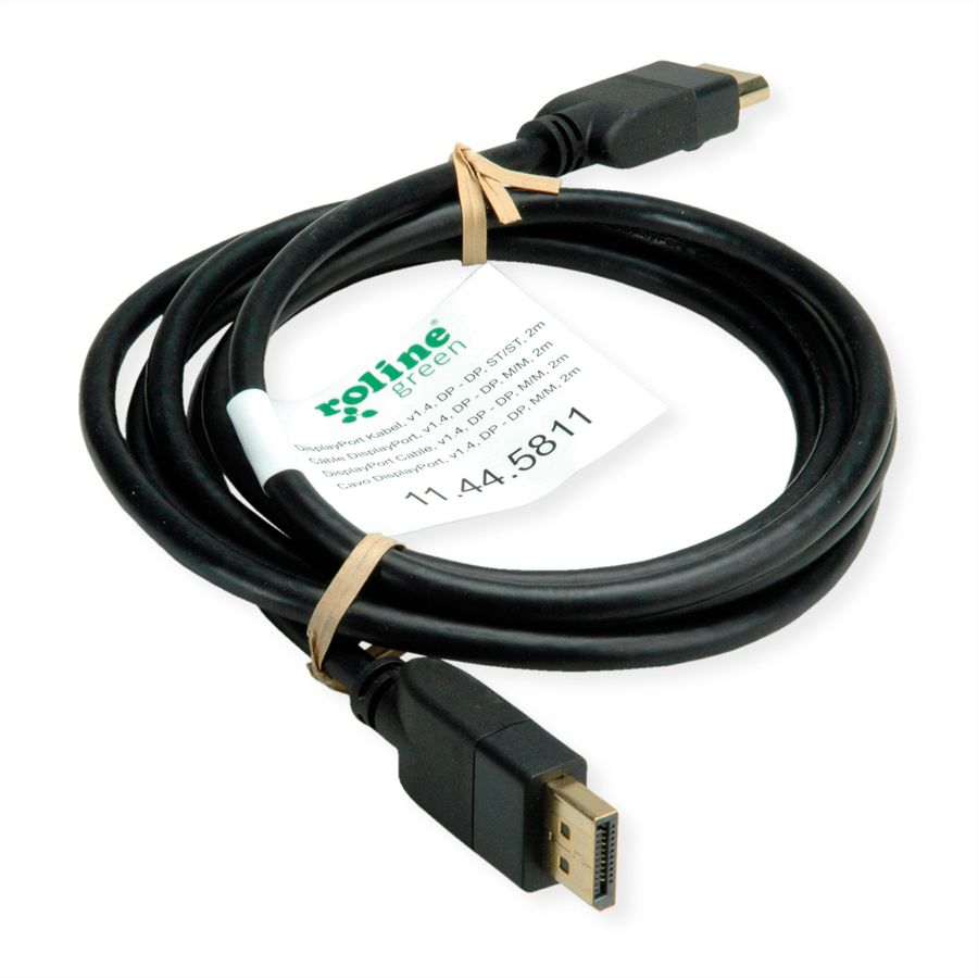 ROLINE GREEN Câble DisplayPort v1.4, DP M - DP M, noir, 3 m