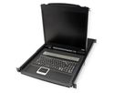 ATEN CL1308N Commutateur KVM VGA LCD à un seul rail PS/2-USB 8 ports, FR-Layout