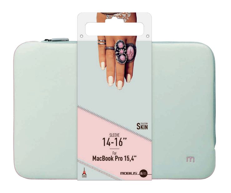 Mobilis 049006 sacoche d'ordinateurs portables 40,6 cm (16") Housse Gris, Rose