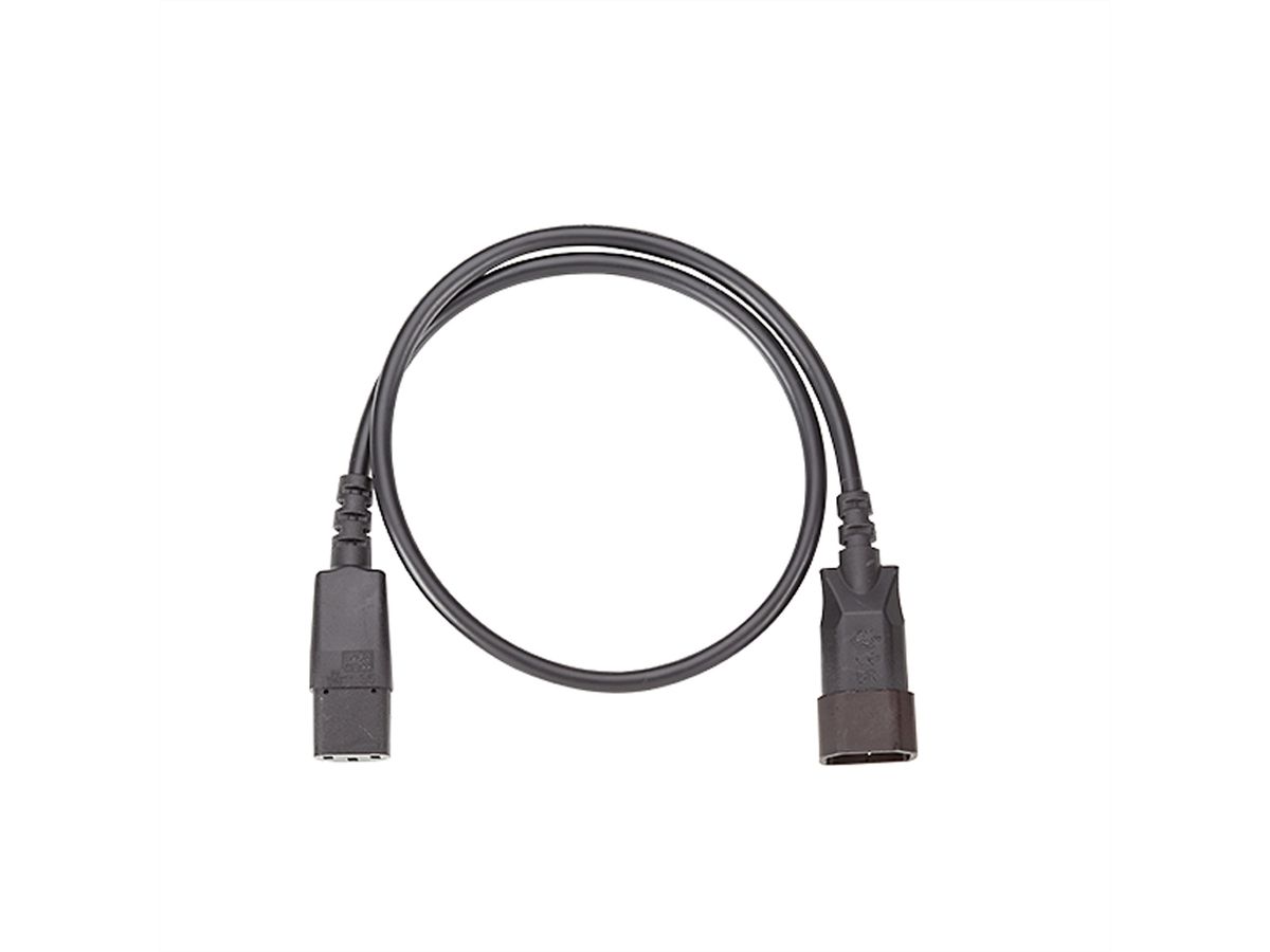 BACHMANN Câble prolongateur H05VV-F 3G1,0mm² , L: 0,75m noir C13/C14