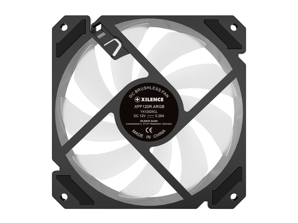 XILENCE Performance A+ REVERSE XF065, Ventilateur LED ARGB 120 mm noir