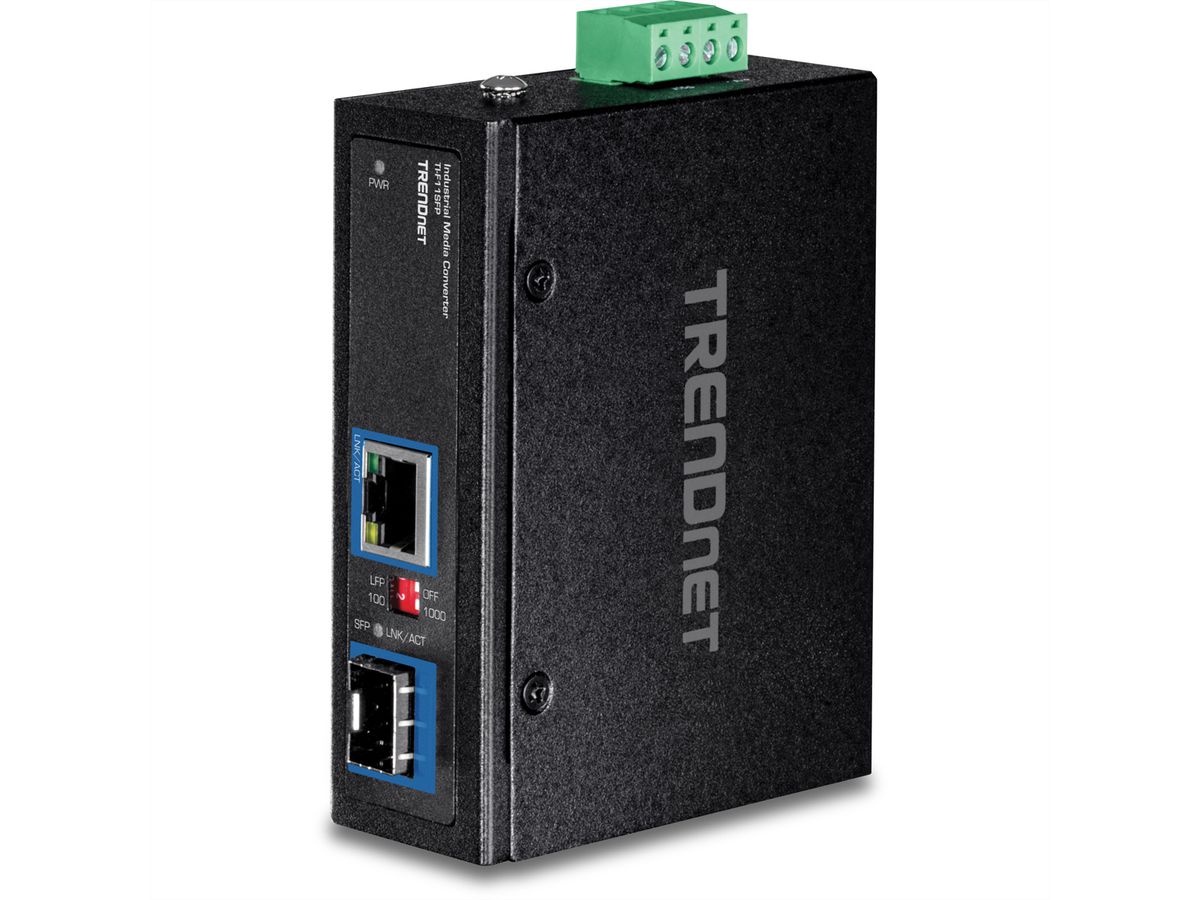 TRENDnet TI-F11SFP Convertisseur média industriel 100/1000 Base-T vers SFP