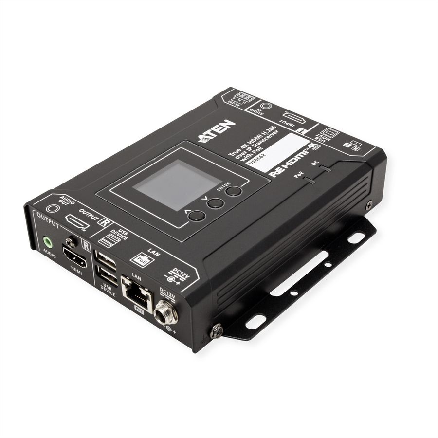 ATEN VE8662 Émetteur-récepteur HDMI H.265 sur IP véritable 4K avec PoE