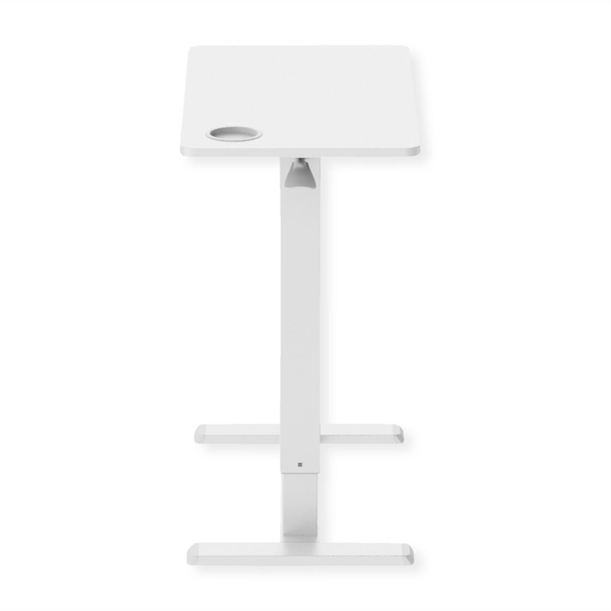 ROLINE Table d'appoint à vérin à gaz, réglable en hauteur, blanc