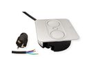 BACHMANN TWIST 2 2xUTE 2,0m AEH aspect inox carré, Mesure p.Ph.3mH05VV-F 5G4 CEE3x32A Lan