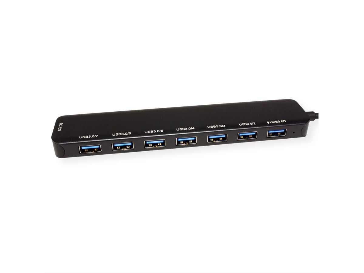 VALUE Hub USB 3.2 Gen 1, 7 ports, prise type C