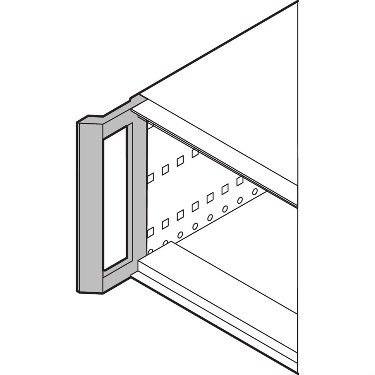 Poignée avant SCHROFF, montage ultérieur pour RatiopacPRO AIR, RAL 7016, 4/5 U