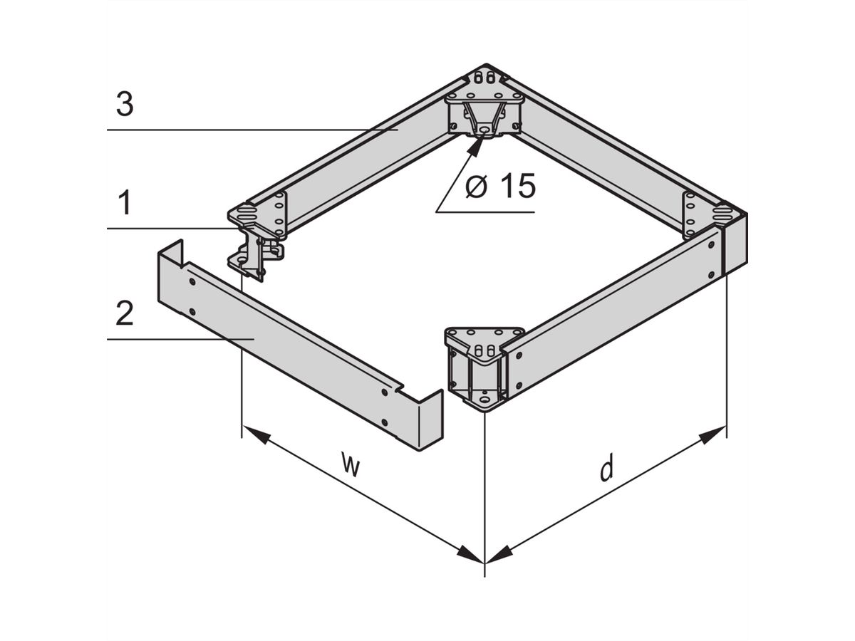 SCHROFF Eurorack Base/Plinth, Plain, 100H 800W 800D