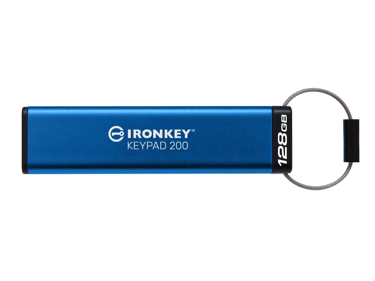 Kingston Technology IronKey Keypad 200 de 128 Go, FIPS 140-3 niveau 3 (en attente), chiffrement AES-256