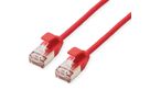 ROLINE Cordon DataCenter U/FTP Cat.6A (Classe EA), LSOH, slim, rouge, 3 m