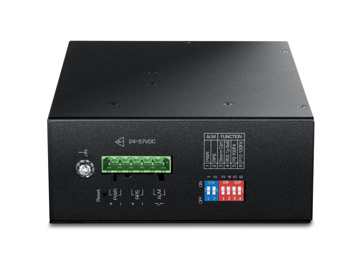 TRENDnet TI-PG103i Switch industriel Rail DIN administrable PoE+ Gigabit L2 à 10 ports, 24-57V