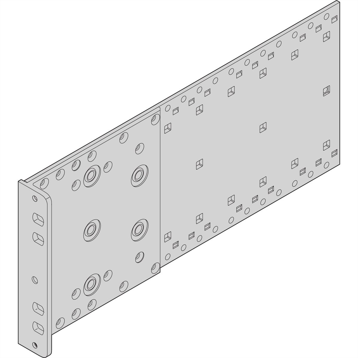 SCHROFF EuropacPRO Panneau latéral pour joint textile, Type R, 6 U, 295 mm