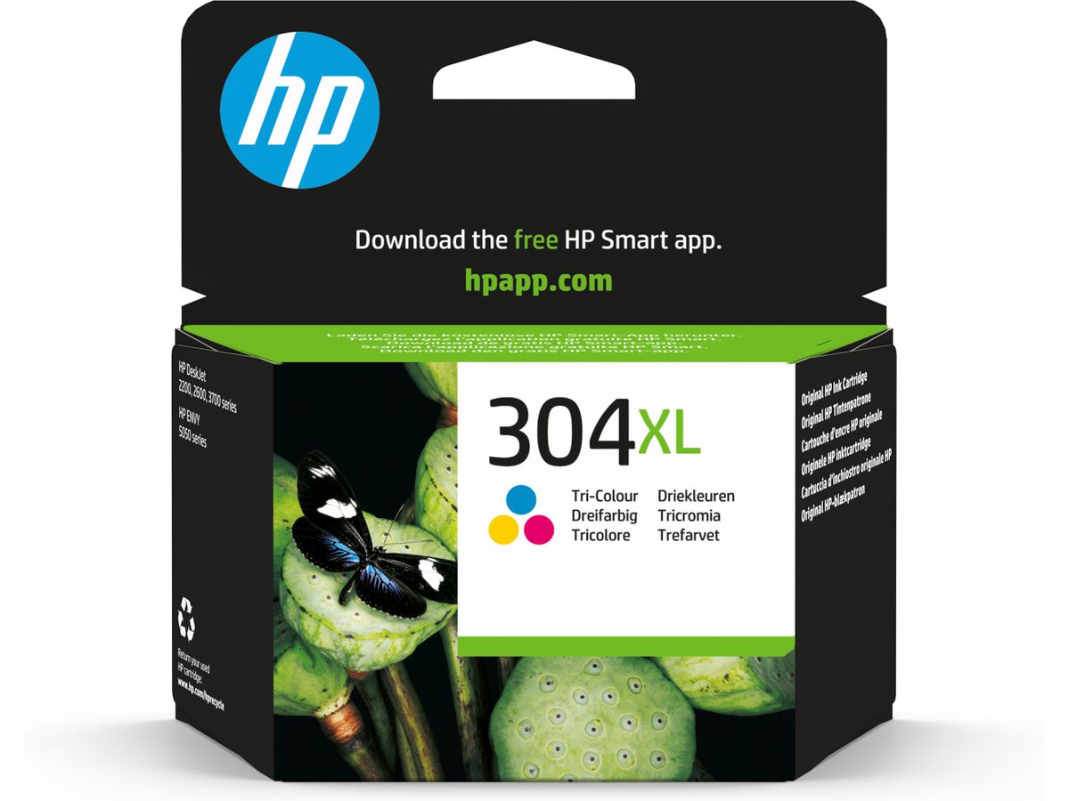 HP 304XL Cartouche d’encre trois couleurs grande capacité authentique